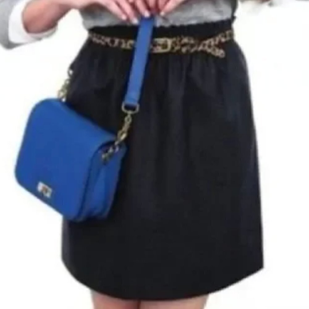 J. Crew Factory Women's Size 6 Sidewalk Skirt Black Wool Blend Pockets 95435‎